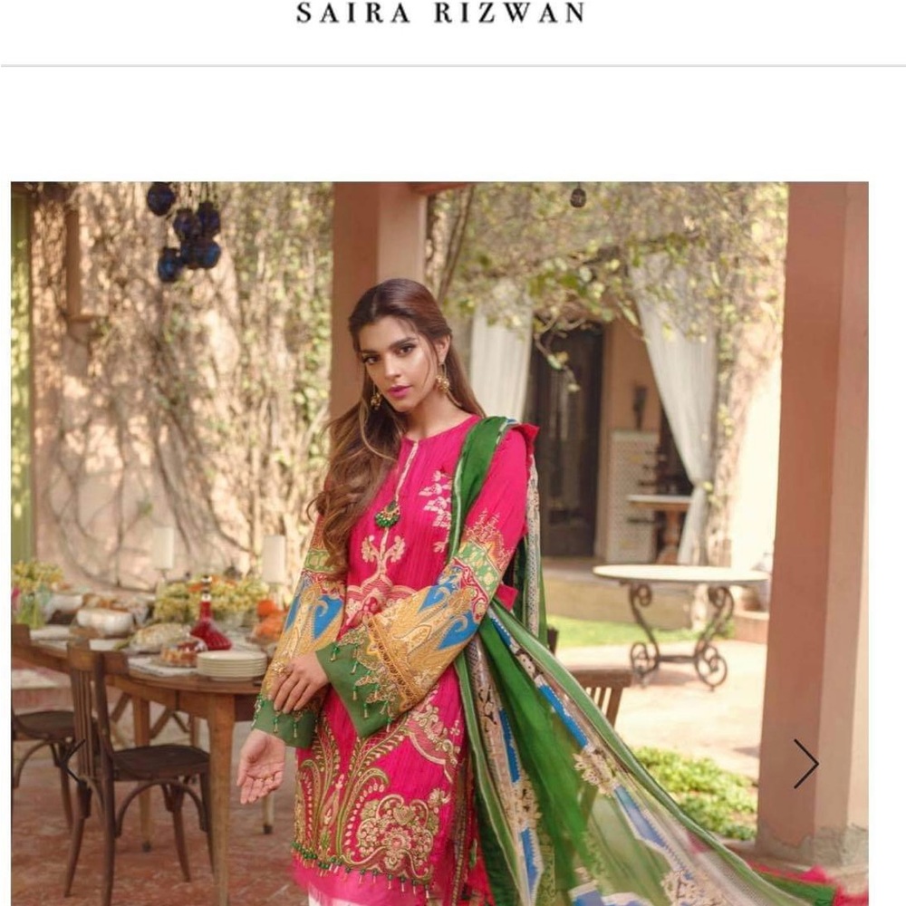 Pakistani branded embroidered 3 piece